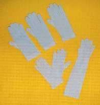 Gloves White Cotton W/Snaps